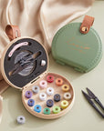 Sewing Kit, Travel Sewing Kits for Adults Supplies Repair Project Kit Needle Family Mini Sewing Thread Accessories Traveler DIY Organizer Plastic(Light Pink)