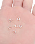 925 Sterling Silver Necklace Clasps - 5Mm Spring Clasps for Jewelry Making, Sterling Silver 4Mm Jump Rings, Jewelry Clasps and Closures, Suitable for Jewelry Making Necklace (Sterling Silver)