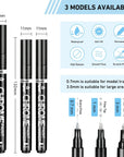 3Pcs Silver Liquid Mirror Chrome Markers, Permanent Reflective Liquid Chrome Paint Pens Set, High Gloss Art Car DIY Model Repair Markers Set for Plastic Metal Glass Ceramic - 0.7Mm,1Mm & 3Mm