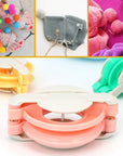 Pompom Makers 4 Size Pom Poms Maker Tool Set DIY Fluff Ball Weaver for DIY Wool Yarn Knitting Craft Project with Cutter Scissors