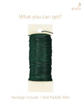 Floral Wire 38 Yards Paddle Wire 22 Gauge Florist Wire Wreath Wire for Wreath Making Craft Floral Flower Arrangements Garland