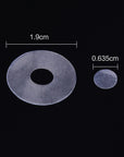 96 Pieces Non Slip Silicone Grips for Quilt Templates Non Slip Adhesive Rings Slip Ruler Grip Stickers Semi Transparent, 48 Large and 48 Small