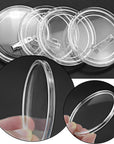 70 Pack Acrylic Design Button Badge, Clear Plastic Craft Button with Pin, Button Pin Badges Kit for DIY Craft Supplies, 2.4 Inch