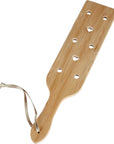 Bamboo Wood Paddle Lightweight Wooden Paddle with Airflow Holes, 13.3 Inch