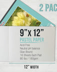 9" X 12" Premium Pastel Paper Pad, 80 Pound (180Gsm), Assorted Natural Tone Paper Colors, Pad of 16-Sheets (Pack of 2 Pads)