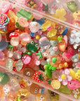 60Pcs Slime Charms Cute Set, Bulk Mixed Resin Charms Set Ornament Scrapbooking