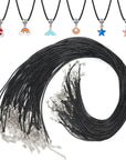 50Pcs 18" Black Waxed Necklace Cord for Jewelry Making