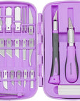 Craft Knife Precision Cutter Hobby Knife Blades Set (30Pcs) for Art Work, Scrapbooking, Stencil, Architecture Modeling, Wood Leather Working (Purple)