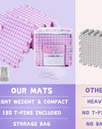 Blocking Mats for Knitting, Crochet Blocking Boards for Crochet Projects, Extra Thick Blocking Mat Boards for Crochet Projects with 150 T-Pins and Storage Bag for Knitting Crochet Projects