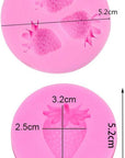 3Pcs/Set Strawberry Fondant Gumpaste Mold Silicone Chocolate Candy Mold for Cupcake Cake Decoration Handmade Soap Embeds Polymer Clay Resin Mold