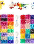Pony Beads, 1,900 Pcs 9Mm Pony Beads Set in 24 Colors with Elastic String for Bracelet Jewelry Making by