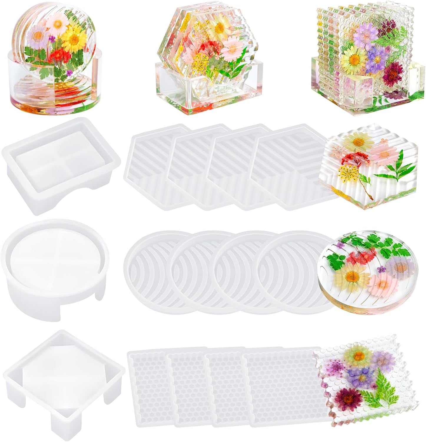 Resin Molds Silicone,Epoxy Resin Casting Craft Mold for Flower Preservation Bookends DIY Art (Large, Arch)