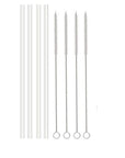 8Pcs Straws Replacement Stanley Cup Straws with 2 Cleaning Brushes Reusable Straws Compatible with Stanley 14/20/30/40 Oz Cup