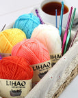 12 Skeins Mini Yarn for Knitting Crochet Craft - 100% Acrylic