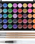 Watercolor Paint Set, 48 Water Colors Kit with 3 Painting Brushes, Palette, Watercolor Pen, Non-Toxic Painting Supplies for Kids, Adults, Students, Beginners and Artists