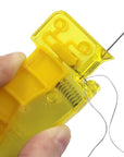 Automatic Needle Threader, with 2 Pcs Plastic Needle Threader Easy Needle Threader Tool Sewing Accessories
