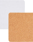 50 Pack Square Self Adhesive Cork Board Backings for DIY Crafts, Projects, Customizable Cork Tiles, Cork Squares for Coasters, Decor (1.5 Mm Thick, 3.7 in Length)