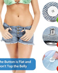 Jeans Buttons Replacement, 8PCS Instant No Sew Buttons for Pants Removable Metal Pant Buttons Tightener Adjustable Button Replacement Kit with Threads Rivets and Screwdriver (17Mm)
