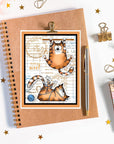 8.3X5.8In Cat Clear Stamps Lovely Cat Silicone Stamps Wish Words Rubber Transparent Rubber Seal Stamps for Card Making DIY Scrapbooking Crafting Decoration