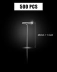 500 Pcs Wig Pins, 1 Inch Jewelry T Pin, Metal Sewing Pins for Wig, Sewing Jewelry Hanging Picture (Silver)