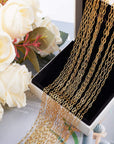 32Feet Gold Paperclip Chains Link Spool Bulk Necklace Length 7.6Mm Width 2.6Mm for Women Jewelry Necklace Bracelet Pendant Making, Golden
