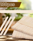 1200 Pieces Wooden Craft Sticks, 4.5 Inch Long Natural Wood Popsicle Ice Cream Sticks for DIY Wood Crafts, Hair Removal and Waxing Supplies, Paint Stirrer, Art Projects and Ice Pop Sticks