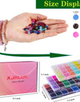Glass Beads Bracelet Making Kit, 3000 Pcs 72 Colors 6 Mm Crystal Glass Beads for Jewelry Making, Glass Beads Kits for Beginners DIY Earrings Necklaces Rings Crafts Party Gifts