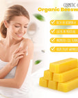Eco Lux 8 Yellow Beeswax Blocks 100% Pure Natural Organic Bees Wax 6.5Oz