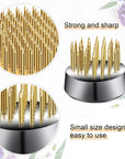 12 Pcs Flower Frog Holder 0.92 Inch Mini Floral round Flower Arranger Fixed Flower Pin Holder Tool Floral Arrangement Pin Holder Japanese Flower Holder Plant Fixation(Gold)