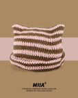 Cute Devil Knitting Striped Hat