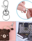 Key Chain Swivel Hooks,  100Pcs Keychain Hardware Metal Swivel Snap Hook Lanyard Clips Hooks with Keychain Rings for Keychain Hardware and Lanyard Charms
