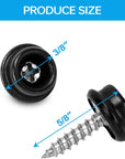 100PCS Stainless Steel Screws Marine Grade Boat Canvas Snaps 3/8"Socket with Stainless Steel 5/8"Screw, Snaps for Boat Cover, Snap Screw Stud, Made of High-Quality Materials(Black-100Pcs)