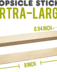 8'' Jumbo Craft Sticks - 90PCS Extra Large Natural Premium Wood, Ice Cream Sticks, Jumbo Sticks, Large Tongue Depressors, Plant Labels, Hair Removal and Waxing Supplies, Crafting