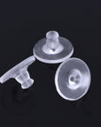 100 Pack Clear Rubber Earring Safety Backs Clutch Earring Pad
