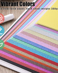 25 Sheets Glitter Cardstock, 8.5 X 11 Inches Premium Sparkle Cardstock Paper 300Gsm Heavyweight Shimmer Cardstock for DIY Crafts Scrapbook Making