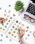 Reusable Sticker Storage Book Collecting Album Blank Stickers Organizer Book A5 Size with 40 Sheets Blank Release Paper for Stickers Holder Collection (GREEN-3)