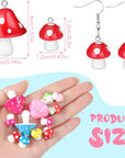 Mushroom Pendant Charm, Resin Cute Mushroom Shape Charms DIY Pendant Jewelry Pendants for Bracelets Necklaces Earrings Keychains DIY Crafts Making