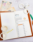 9 Rolls Calendar Washi Tape Set Date Day Week Month Number Calendar Washi Masking Tape Decorative Patterned Marking Tape for Arts Crafts Journal Planner