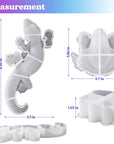 Resin Molds Silicone, 2 Pcs Animal Epoxy Resin Molds with Realistic Frog and Lizard Shapes, 3D Lifelike Silicone Molds for Epoxy Resin, Wall Desktop, Cabinets Decor