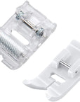 2 PCS Roller Sewing Machine Presser Foot and Non-Stick Zigzag Teflon Sewing Machine Presser Foot - Fits All Low Shank Snap-On Singer, Brother, Babylock, Janome Sewing Machine