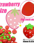 HWAQHDYL 50 Pcs Resin Strawberry Flat Back Cute Flat Back Charms Kids Scrapbooking Embellishment for DIY Craft Decors Hair Accessories Craft Making (B)