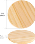 12PACK Unfinished Wood Coasters, 4 Inch round Blank Wooden Craft Coasters Wood Slices for DIY Architectural Models Drawing Painting Wood Engraving(With Non-Slip Dot Stickers)