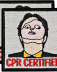 CPR Certified Patch, 1 Pc Embroidered Morale Patch with Hook Fastener Backing, Funny Meme Patches for Backpacks, Vests, Jackets, Jeans, Hats