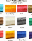 Artificial Deer Sinew Natural Waxed Flat Polyester Thread for Beading, Leather, Tie-Dye Crafts and Sewing, Natural Sinue (5-Ply, 300 Yards or 900 Feet)