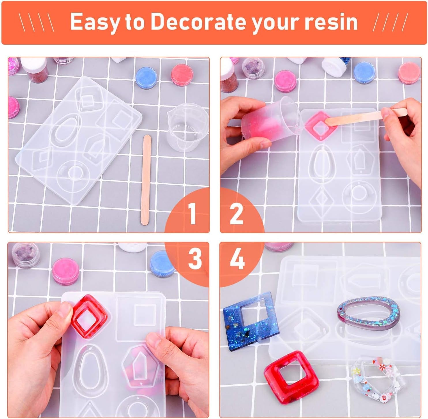 Resin Molds for Jewelry,  678Pcs Earring Making Kit with 28Pcs Epoxy Molds and 650Pcs Earring Hooks, Jump Rings for Pendants, Resin Crafts, DIY Earring