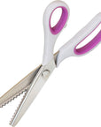 Strong and Sharp Pinking Shears for Fabric Cutting Soft Grip Right and Left Handed Pinking Shears 9.2Inch (Serrated 5Mm)