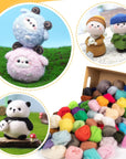 96Pcs 10.4 Oz Needle Felting Wool- 48 Colorful Nature Fibre Wool Yarn Roving Needle Felting Hand Spinning for Wool Felting Yarn Supplies DIY Craft Materials, 3G/Pack