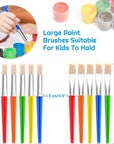 Paint Brushes,  30 Kids Paint Brushes Bulk Children Paint Brushes Set with Jumbo round Watercolor Paint Brush and Large Flat Craft Paint Brushes