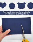 3Pcs Nylon Tent Repair Tape Self-Adhesive Tent Repair Patches Tape Waterproof Puncture Repair Patches for Horse Blanket Camping Tent Backpack Awning down Jacket - Dark Blue