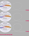 Fishing Wire, 3Pcs Clear Fishing Line Jewelry String Invisible Nylon Thread for Hanging Decorations, Beading and Crafts (3 Sizes, 60 Yards per Roll)